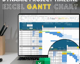 Project Timeline Dynamic Gantt Chart Tool in Excel