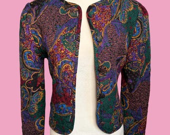 1980s Quilted Floral Jacket by Garland