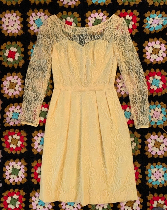 Yellow Lace Dress - image 1