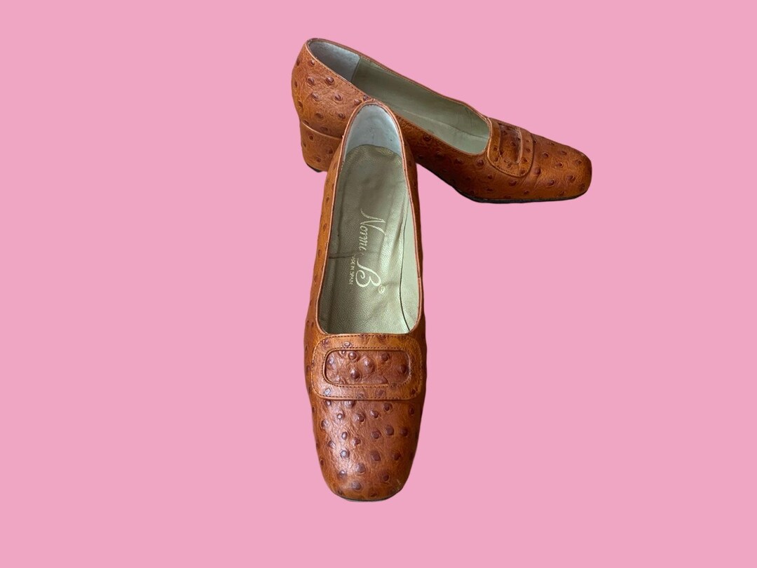 Escarpins Norma B - Taille 8.5 A - Talons Hauts (3-3.9 Pouces) - Couleur Noir & Tan - Occasion