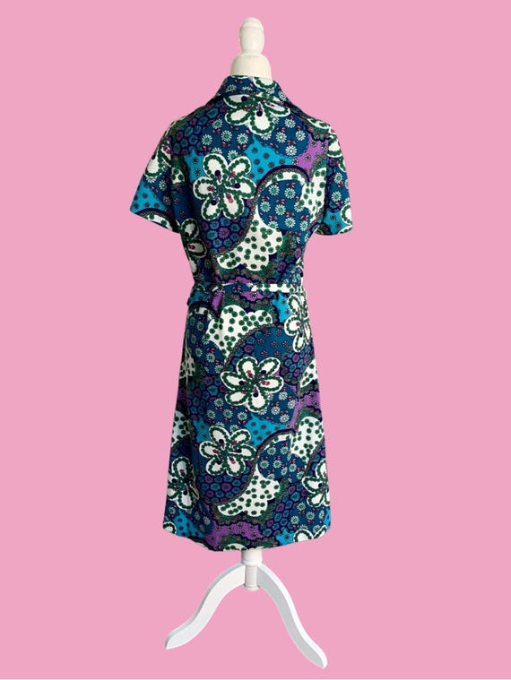 1960s Psychedelic Midi Dress - image 3