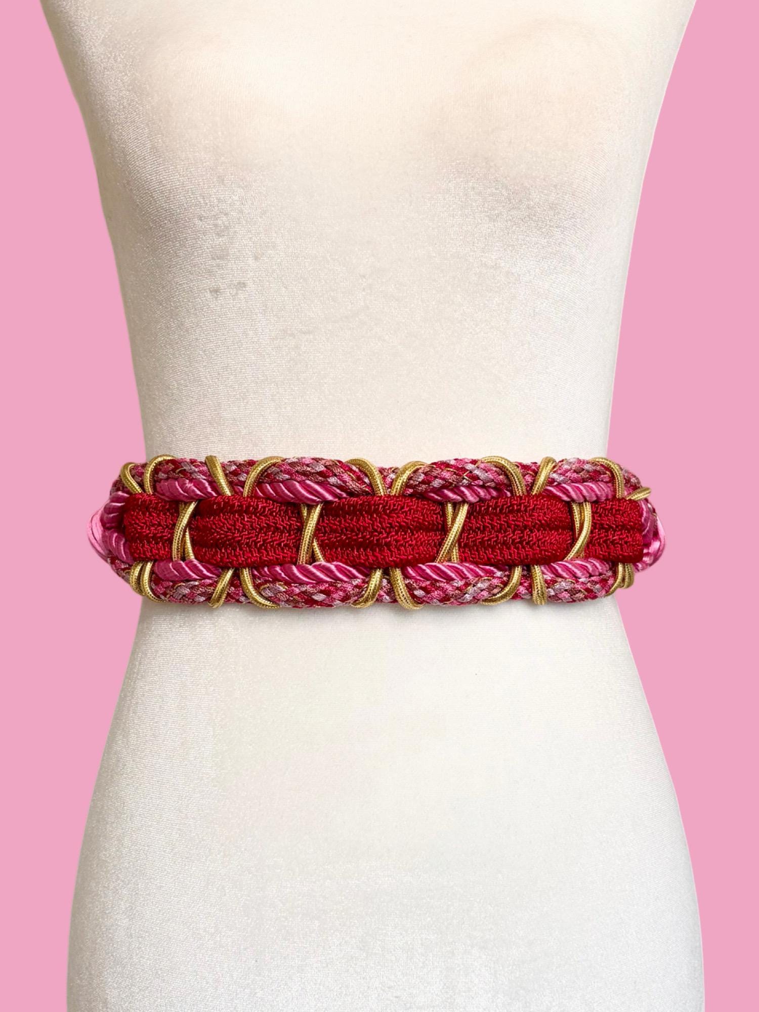 Red Braided Rope Belt - Etsy