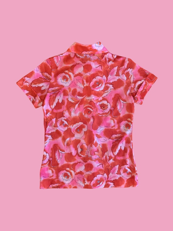 1970s Psychedelic Jane Colby Blouse - image 2
