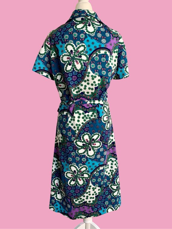 1960s Psychedelic Midi Dress - image 4