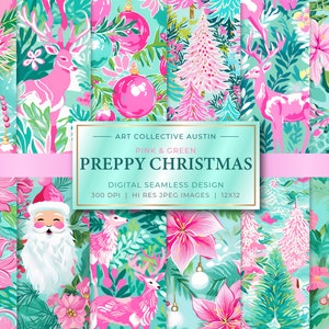 Weihnachten Papier Muster adrette Muster Palm Beach Tropische Designs Mint Grün Urlaub Geschenk Ideen Nahtlose Muster Rosa Weihnachtsbäume