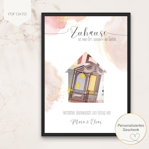 personalized housewarming gift house apartment cash gift, personalized gift print, surprise DIY craft, PDF download
