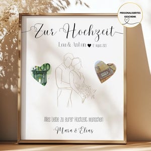 Cadeau romantique en argent pour le mariage / personnalisé en 24 heures et prêt à offrir, modèle d'impression DIY individuel pour cadeau de mariage
