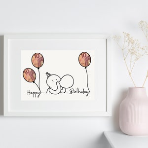 Geburtstagsgeschenk DIY im Bilderrahmen