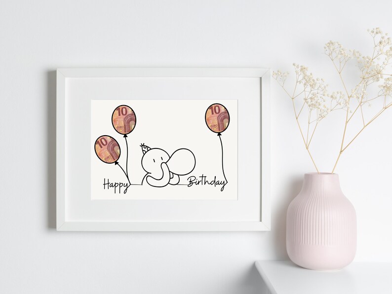 Geburtstagsgeschenk DIY im Bilderrahmen