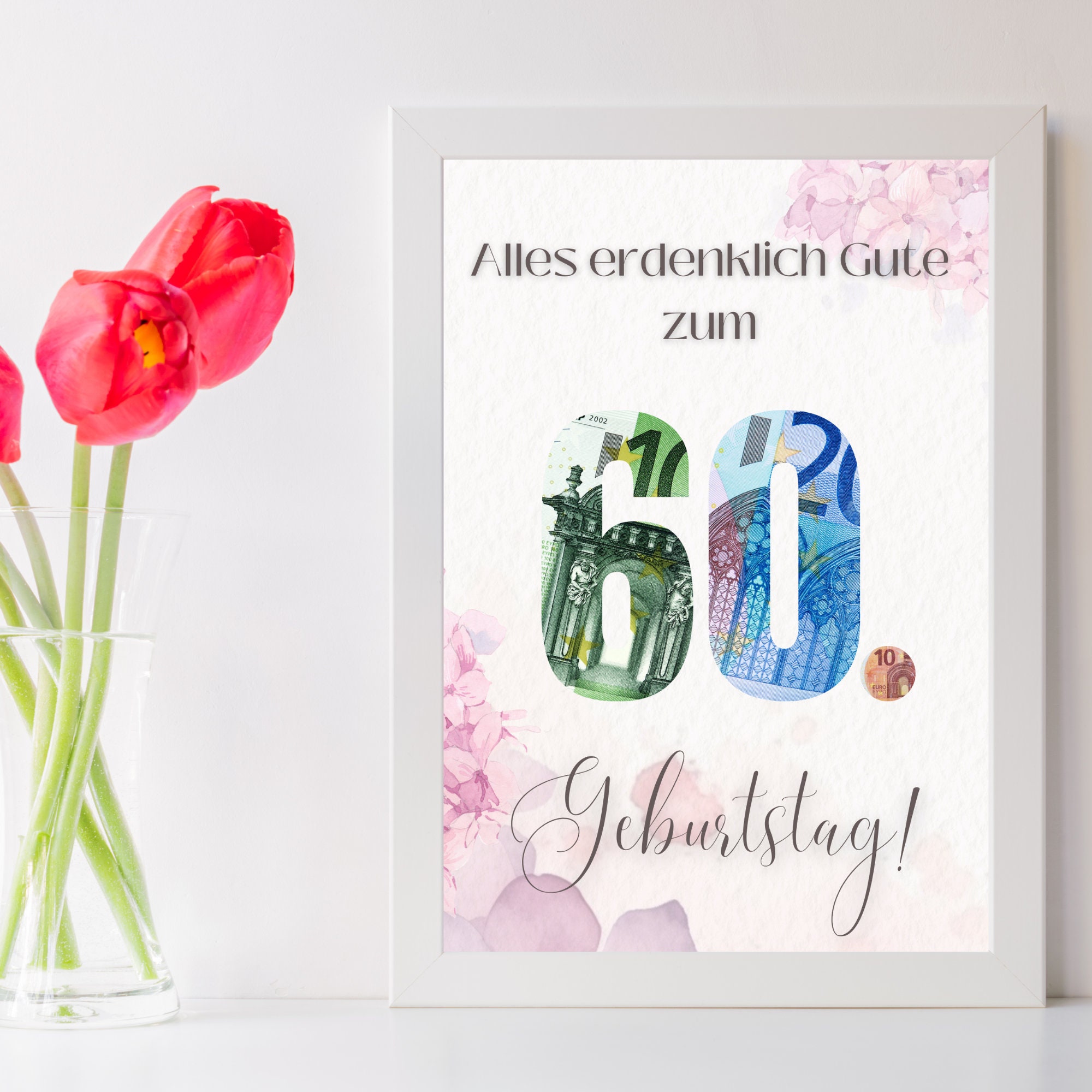 Vorträge Zum 60. Geburtstag Einer Frau Geldgeschenk zum 60. Geburtstag, Geburtstagsposter 60, Geschenkidee zum