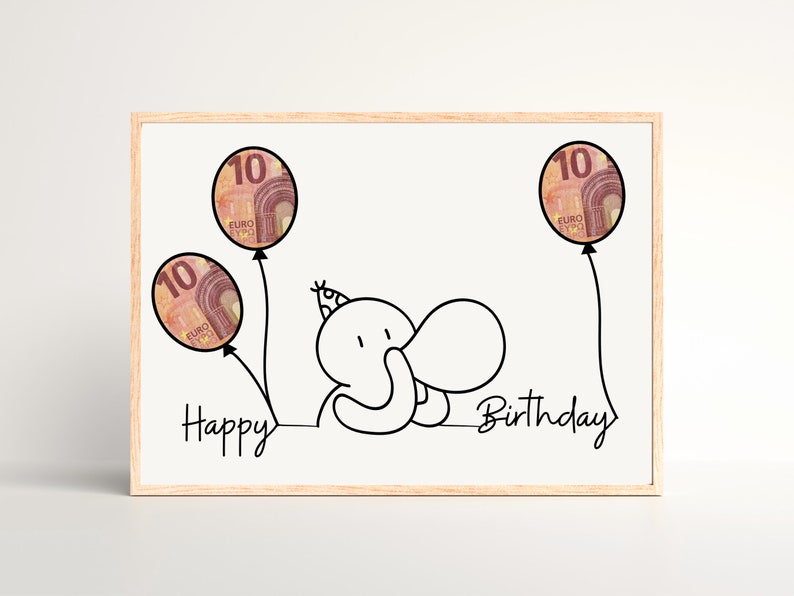 Lustiges Geldgeschenk Geburtstag Ballons