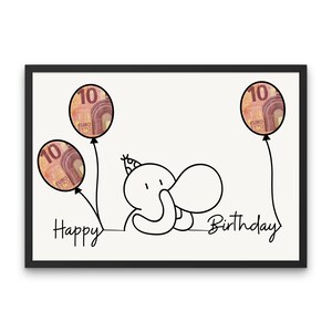 Geldgeschenk Geburtstag zum ausdrucken