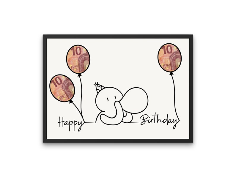 Geldgeschenk Geburtstag zum ausdrucken