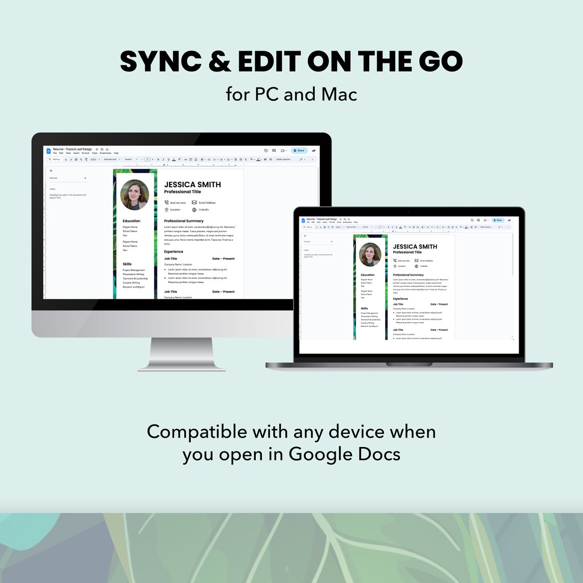 Modern Resume Template Resume Template for Microsoft Word Google
