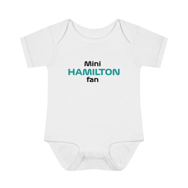 Mini Hamilton fan baby grow | F1 | Babygrow | Baby bodysuit | Formula 1 baby | F1 baby | Hamilton | Hamilton fan