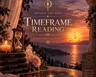 1-3 HR! Timeframe Psychic Reading 1-4 Hour Delivery, Not AI** Authentic Psychic Reading w Details on situation and potentials. Time Reading