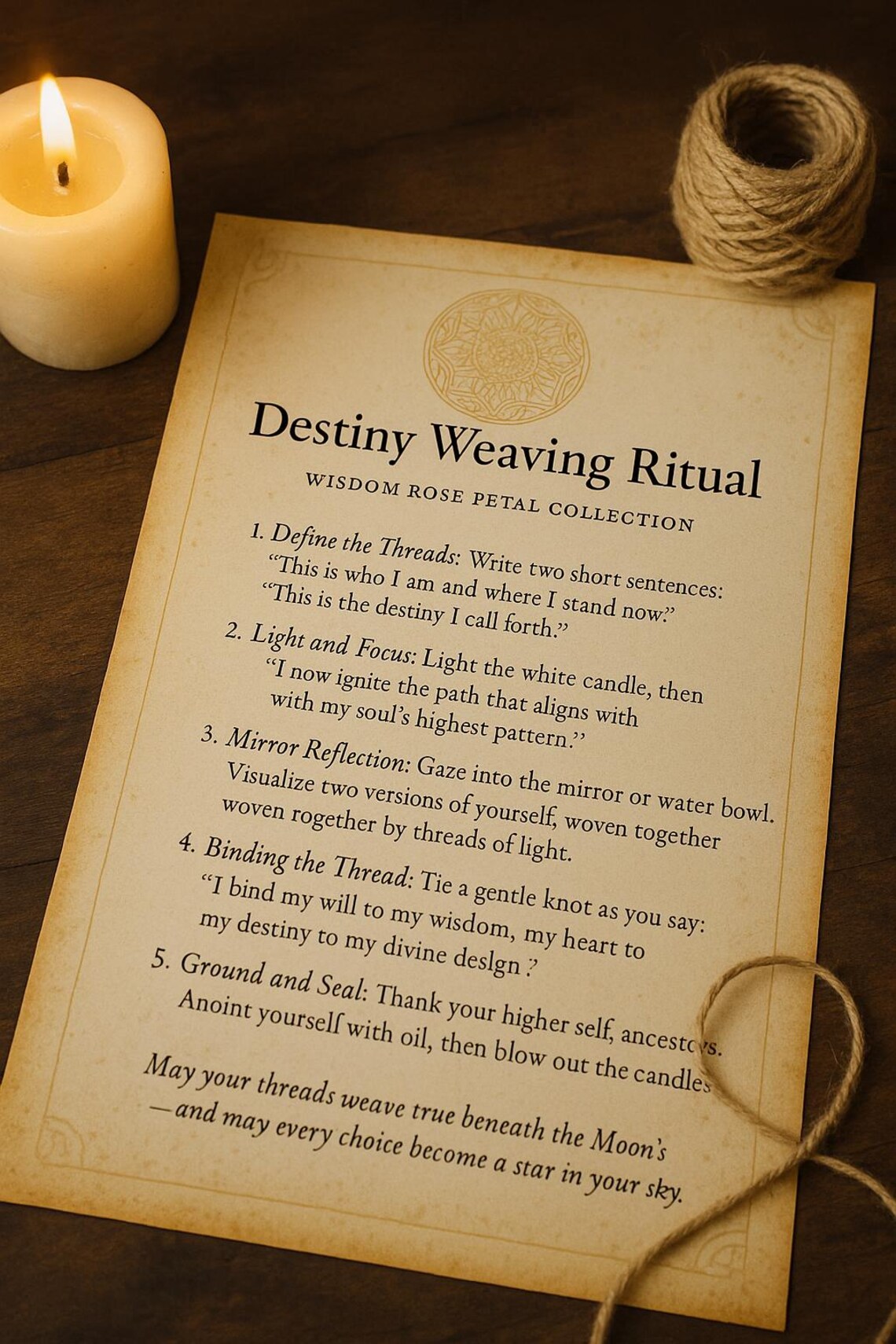 Destiny Weaving Ritual Digital File: Printable Spell and Directions for ...