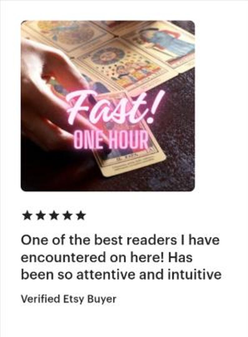 May include: A set of tarot cards laid out on a dark surface with the text Fast! ONE HOUR overlaid in pink. The cards feature detailed illustrations in muted tones of yellow, red, and blue, with one card clearly showing the label IL PAPA at the bottom.