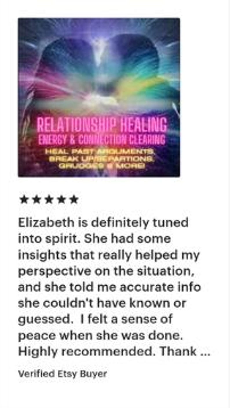 May include: A square digital graphic featuring two silhouetted heads facing each other with a vibrant, multicolored light aura. The text reads: RELATIONSHIP HEALING, ENERGY & CONNECTION CLEARING, HEAL PAST ARGUMENTS, BREAK UP/SEPARATIONS, GRUDGES & MORE!
