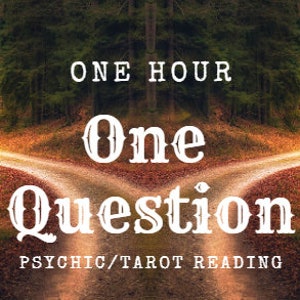 1 HR Delivery. 1 Question. Psychic/Tarot Reading