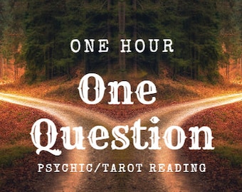 1 HR Delivery. 1 Question. Psychic/Tarot Reading