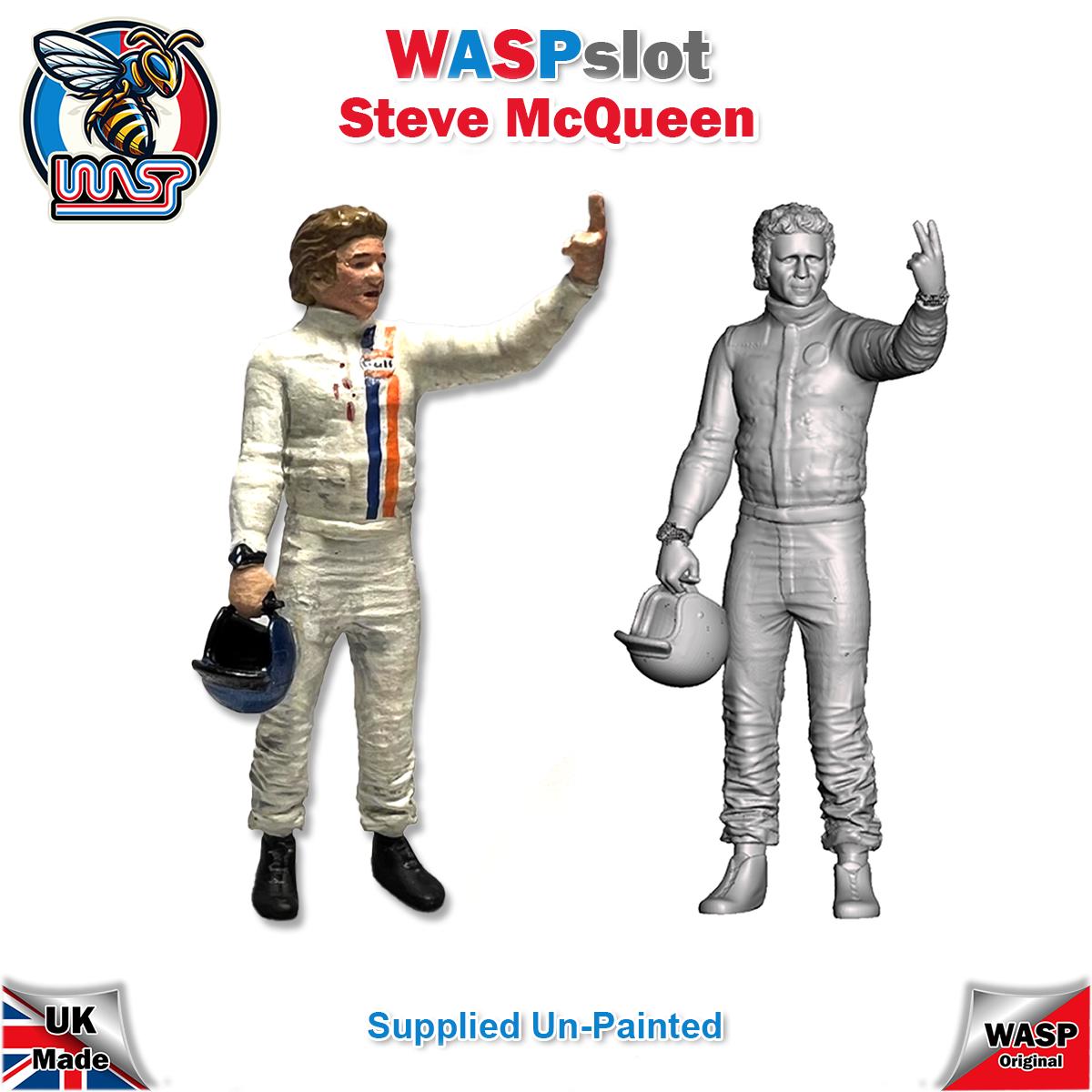Steve Mcqueen Unpainted. 1/18, 1/24, 1/32, 1/43, 1/64 Scale Figure