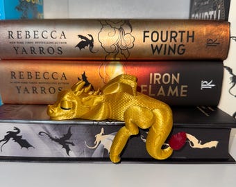 3D Printed Dragon Bookshelf Sitter: Fantasy Book Decor