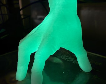 Adereço de mão brilhante impresso em 3D: decoração gótica de Halloween