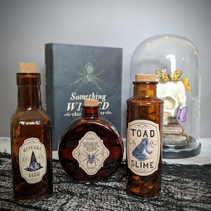 Witchy Halloween Potion Jar Set - Decorate with Spooky Style