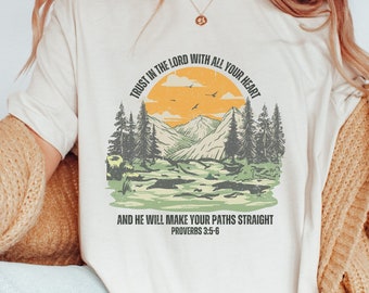 Boho Western Christian Graphic T Shirt, Religious Gift for Christian, Bible Verse T-Shirt, Cowgirl Christian Faith Shirt, Christian T Shirt