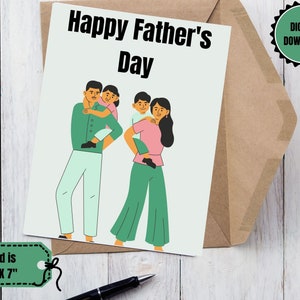 Tarjeta del Día del Padre, Tarjeta del Día del Padre imprimible, Día del Padre, Descarga imprimible, Descarga Digital (2 tarjetas)