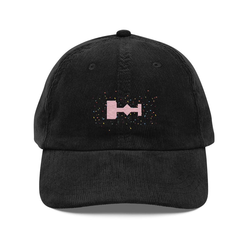 Eras Stage Confetti Embroidered Floral Vintage Corduroy Hat Eras Tour