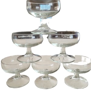 Footed cordial glasses - set of 6 - Hellerschmid - b&#39;soffene marille