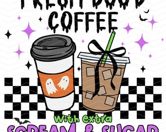 Spooky Mama Halloween Shirt Design: Ghost Coffee SVG PNG DTF