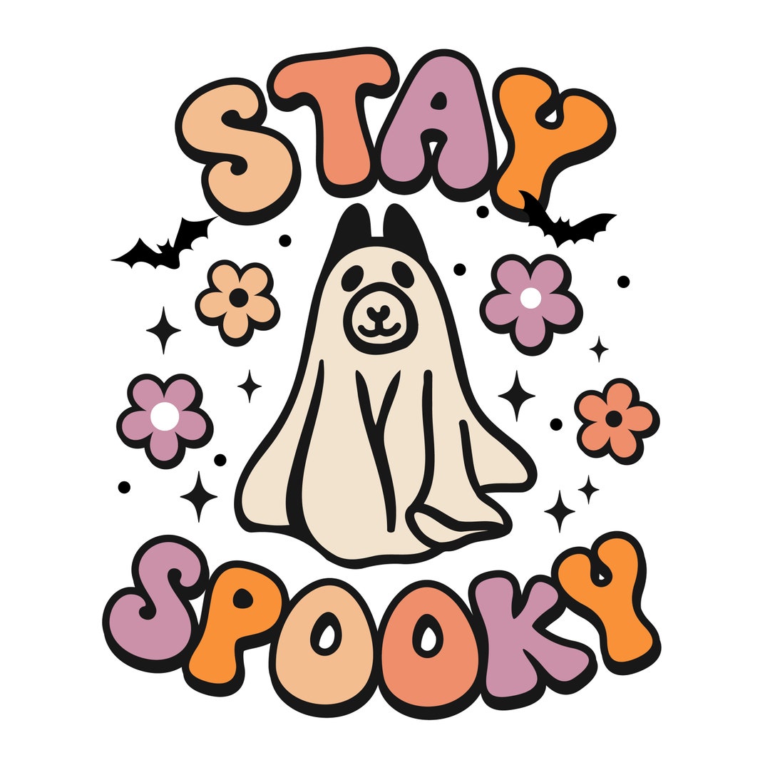 Stay Spooky Cute Halloween Dog Ghost Retro Sublimation PNG Etsy