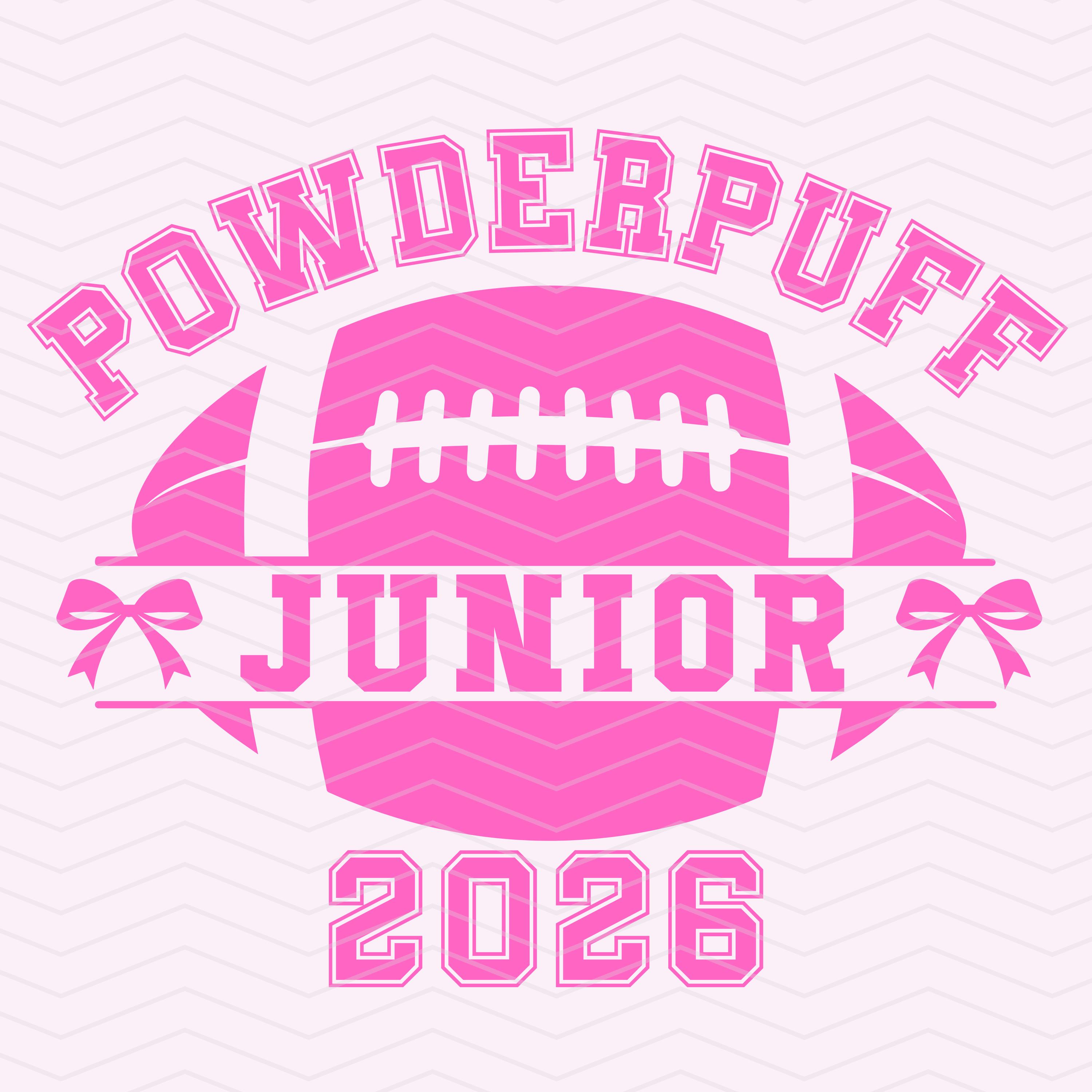 Powderpuff Football PNG SVG: Junior 2026 Cheerleader Design Digital ...