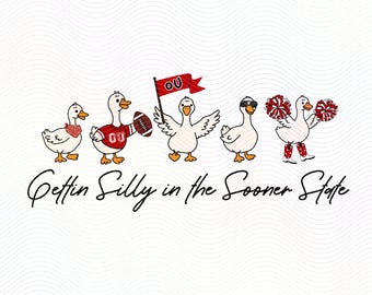 Oklahoma Silly Goose PNG: Oklahoma Game Day Digital Download, Oklahoma Football, Oklahoma png, OU Shirt Design, Sorority Merch, Sooners