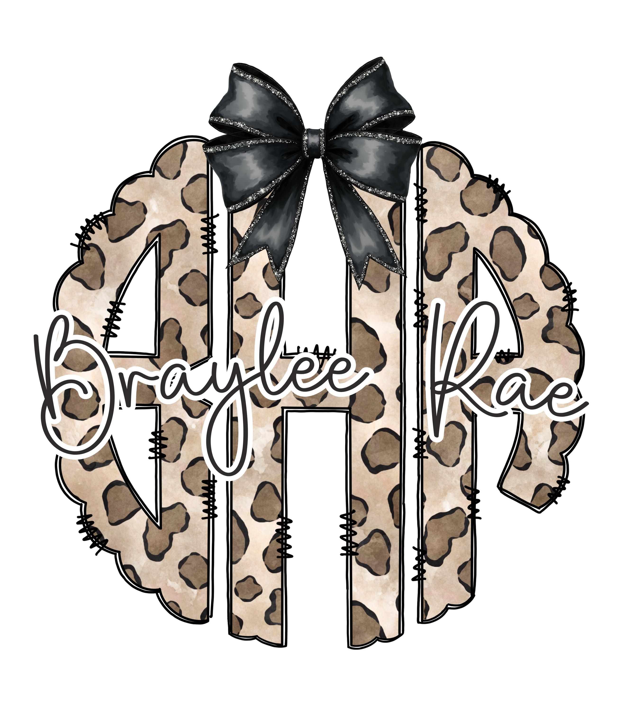 Monogram Leopard Custom Leopard Print Monogram Png, Scallop Monogram, Scalloped Monogram ...