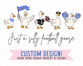 Custom School Spirit Shirt Design: Mascot PNG, Back to School, Football Goose, Game Day Shirt Design, College Merch, Goose png, Cheerleader