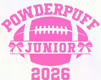 Powderpuff Football PNG SVG: Junior 2026 Cheerleader Design Digital Download, Powder puff png, Powder puff svg, Powder Puff Shirt Design
