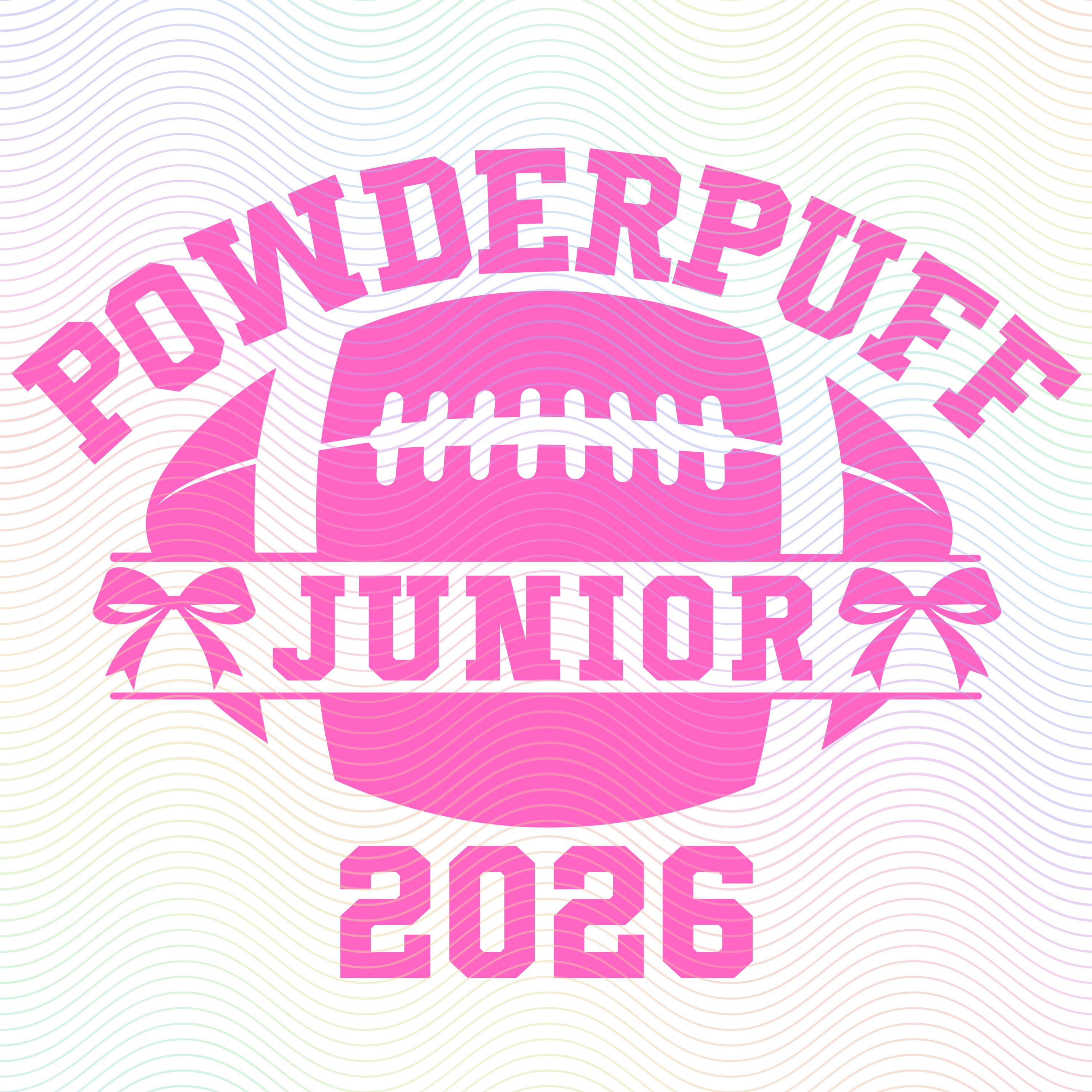 Powder Puff Design Powderpuff Football PNG SVG: Junior 2026 Cheerleader Design Digital ...