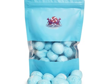 Freeze Dried Taffy Blueberry Flavor Candy 3 Oz Bag, Freeze Dried Soft Candy, Blueberry Salt Water Taffy