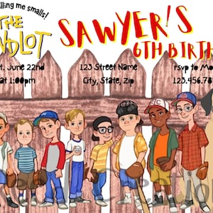 Verjaardagsuitnodiging Sandlot