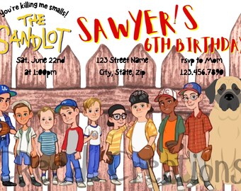 Sandlot Printable Birthday Invitation, the Sandlot, Killing Me Smalls ...