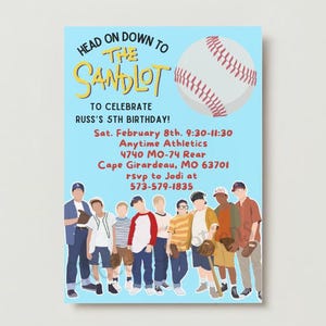 Invito di compleanno Sandlot