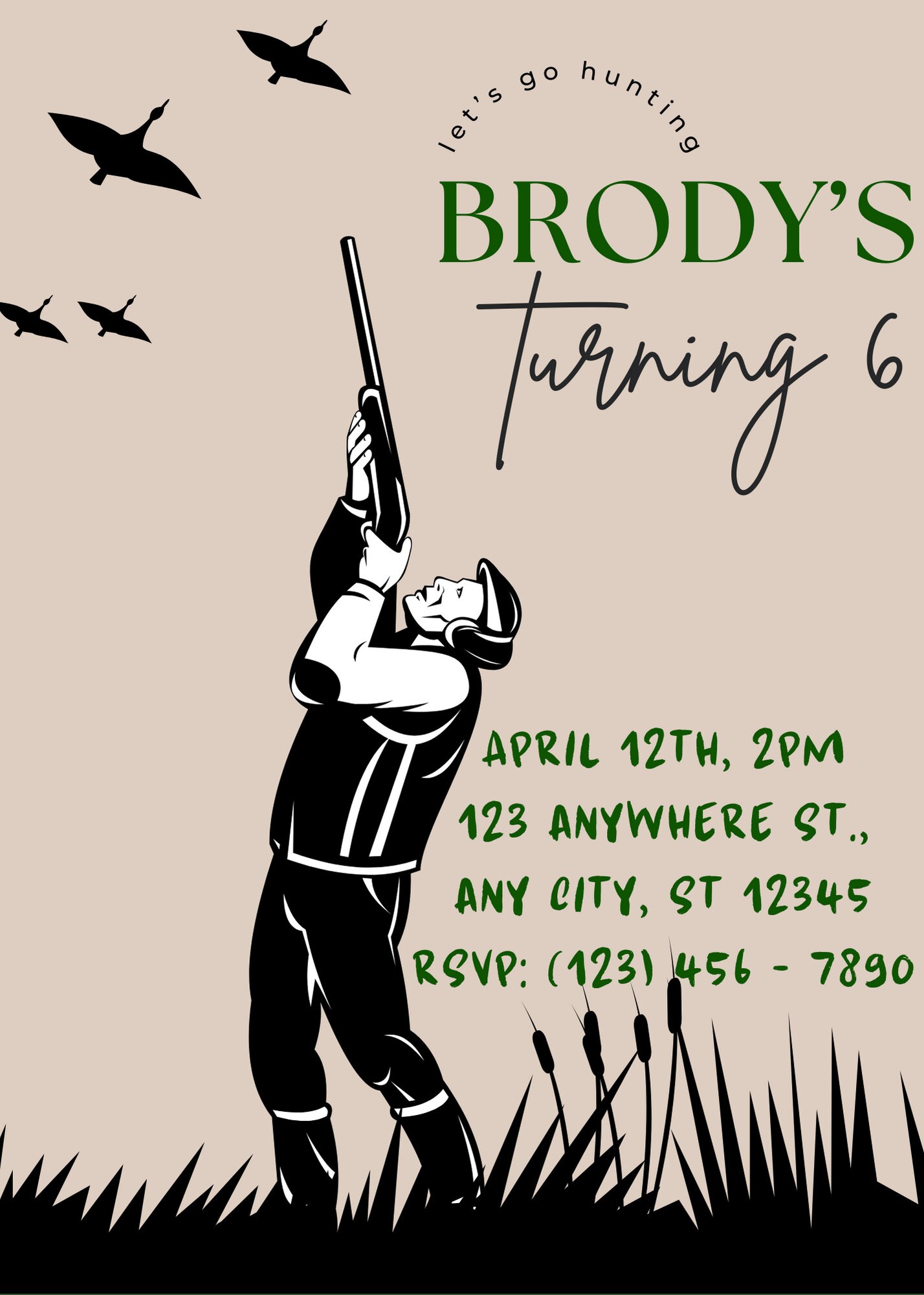 Duck Hunting Birthday Invitation | Printable Duck Invitation | Hunting ...