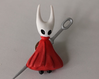 Hollow Knight Hornet Pin Resin 3D Print Hand Painted Miki3DPrints