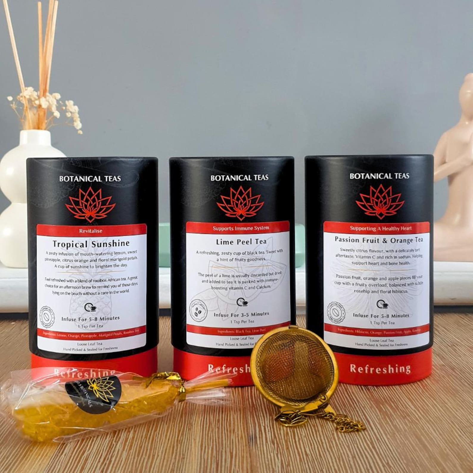 Refreshing Tea Three Loose Leaf Tea Blends Gift Set | Fruit Tea