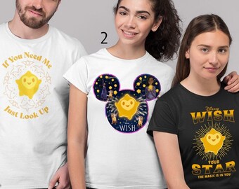 Disney Wish Movie Shirt, Disney Wish Star Shirt, Disney Wish Asha Valentino Star,Disney Star Shirt,Disney Wish Asha Shirt, Disney Wish Shirt