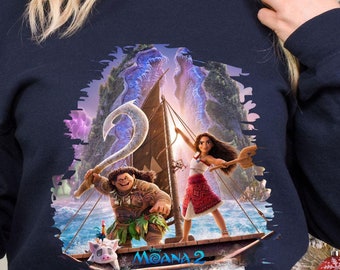 Camiseta de la película Moana 2, sudadera de la película Moana 2 de Disney, camiseta de Moana 2 de Disney, sudadera con capucha de Moana 2, camiseta de regalo de Moana 2, sudadera de la película Moana2 de Disney